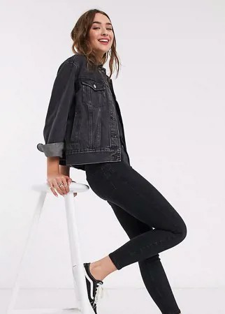 Черные моделирующие джинсы скинни New Look Petite-Черный