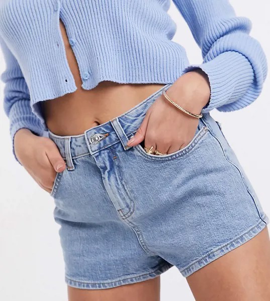 Синие джинсовые шорты ASOS DESIGN Petite-Синий