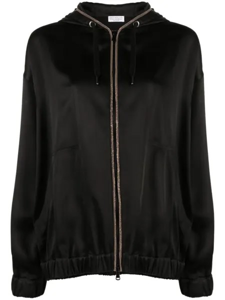 Brunello Cucinelli толстовка на молнии, черный