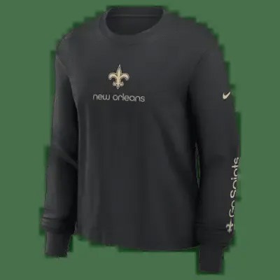 Лонгслив Nike New Orleans Saints Boxy, черный