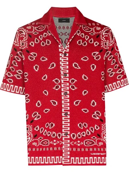 Alanui bandana-print piqué-cotton short sleeve shirt