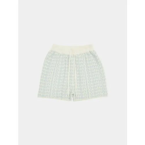 Шорты  AMOMENTO Boucle Logo Shorts, размер XS, голубой