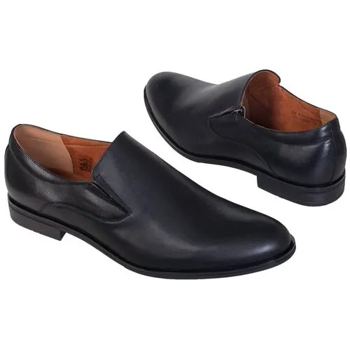 Кожаные мужские туфли черного цвета Conhpol C-6878-0228-00S02 czarny