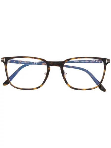 TOM FORD Eyewear очки в круглой оправе черепаховой расцветки