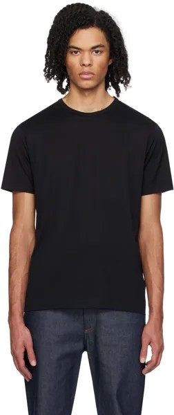 Черная классическая футболка Sunspel