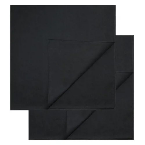 Бандана однотонная, цвет черный 55 х 55 см (Набор 2 шт.)