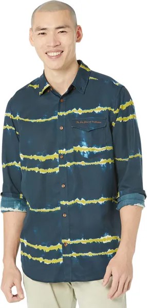 Рубашка из лиоцелла обычного кроя с принтом Scotch & Soda, темно-синий