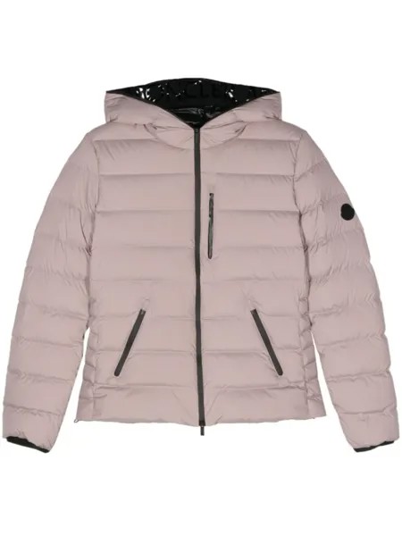 Moncler пуховик Herbe с капюшоном, розовый
