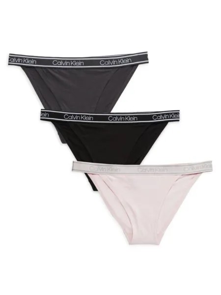 Трусики бикини Cheeky с логотипом Calvin Klein, цвет Black Multi