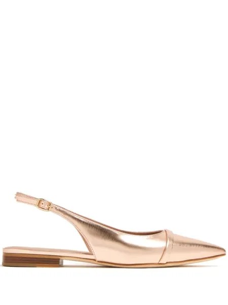 Malone Souliers балетки Jama с открытой пяткой, металлик