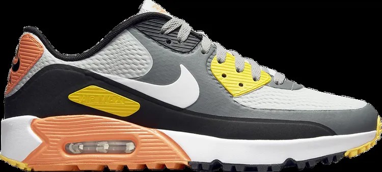 Кроссовки Nike Air Max 90 Golf, серый, черный, оранжевый