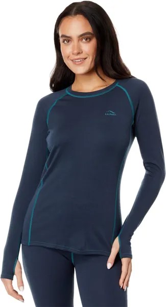 Топ L.L.Bean Cresta Midweight 250 Crew Top, цвет Carbon Navy