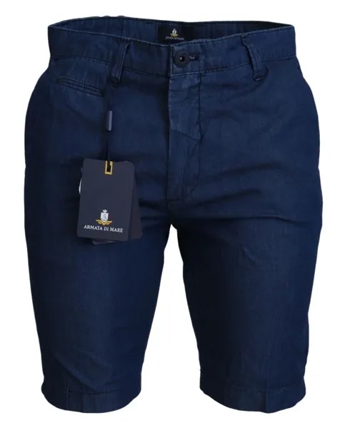 Шорты ARMATA DI MARE, темно-синие хлопковые мужские шорты-бермуды, повседневные IT48/W34/M, рекомендованная цена 140 долларов США