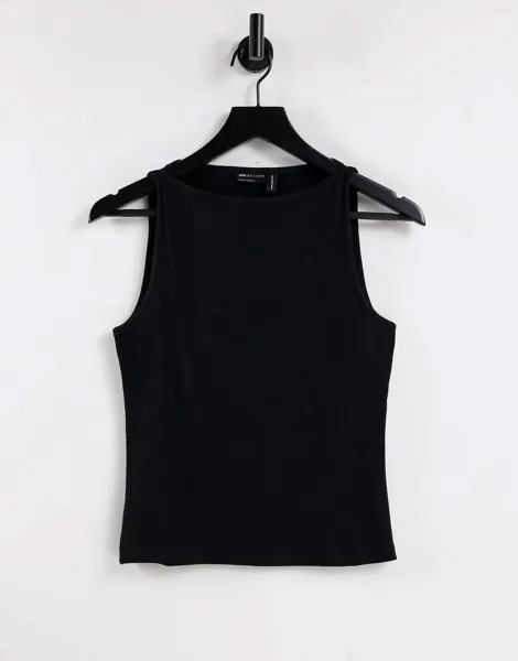 Черный жилет с высоким воротником ASOS DESIGN