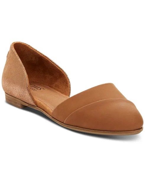 Женские балетки Jutti d'Orsay TOMS, коричневый