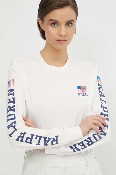 Лонгслив Polo Ralph Lauren, бежевый