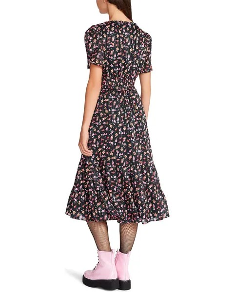 Платье Betsey Johnson Ditsy Rose Chiffon, цвет Raven Black