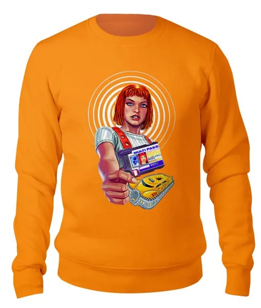 Свитшот унисекс Printio Leeloo multipass оранжевый S