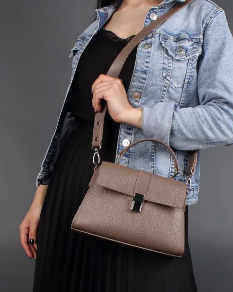 Сумка женская Divalli A023  mini grain тауп