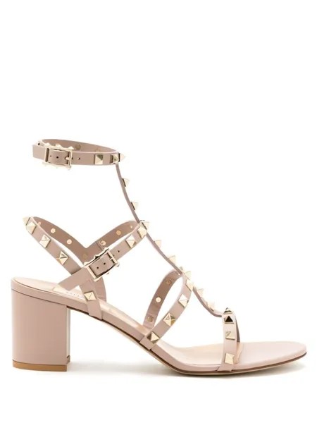 Valentino Garavani босоножки Rockstud, нейтральный цвет