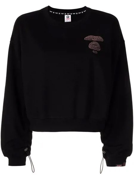 AAPE BY *A BATHING APE® укороченная толстовка с логотипом