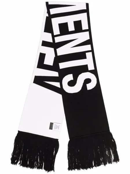 VETEMENTS шерстяной шарф с логотипом
