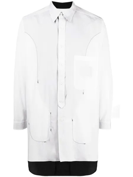 Yohji Yamamoto двусторонняя рубашка, белый