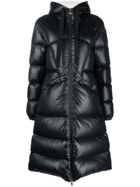 Moncler пуховик Selenga длины миди, синий