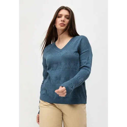 Пуловер VIVAWOOL, размер 54, синий
