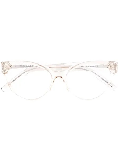 Saint Laurent Eyewear очки в оправе 'кошачий глаз'