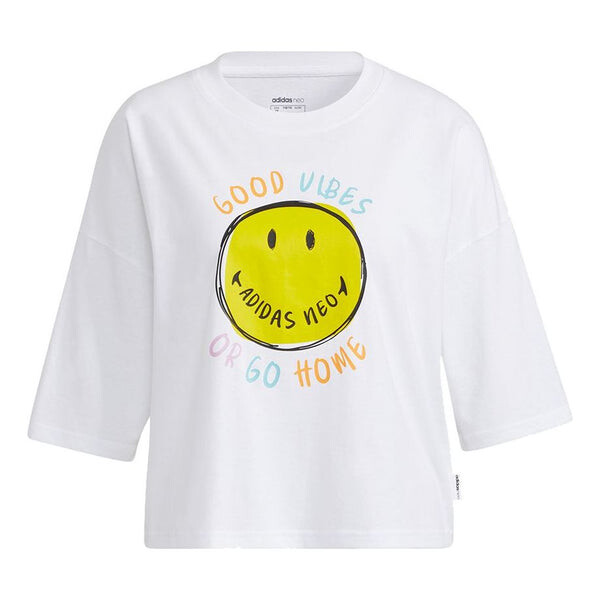 Футболка neo csmy tee1 спортивные с коротким рукавом Adidas, белый