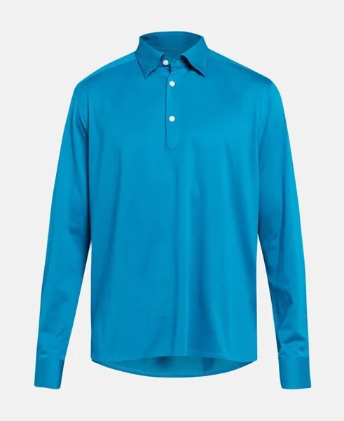Рубашка-поло с длинными рукавами Eton, синий