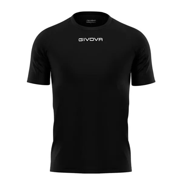 Черная футбольная рубашка из полиэстера Givova Capo, цвет negro