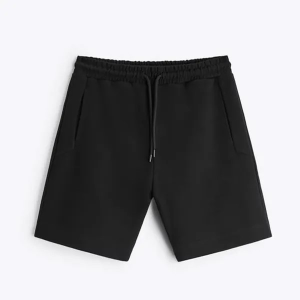 Шорты-джоггеры Zara Premium Bermuda, чёрный