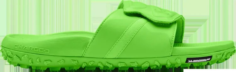 Сандалии Under Armour Fat Tire Slides Hyper Green, зеленый