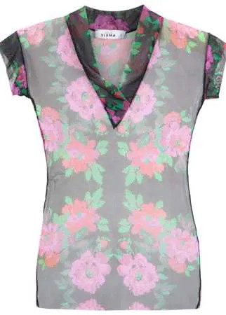 Amir Slama floral tulle blouse