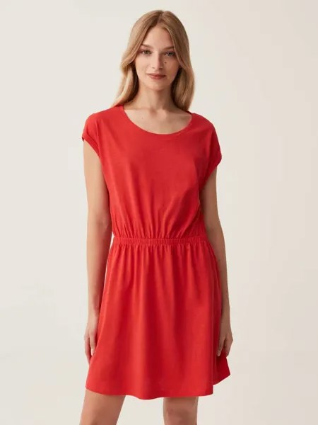 Короткое платье из тонкого хлопка Ovs, цвет geranium red