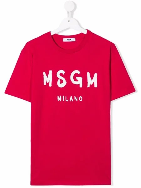 MSGM Kids футболка с логотипом