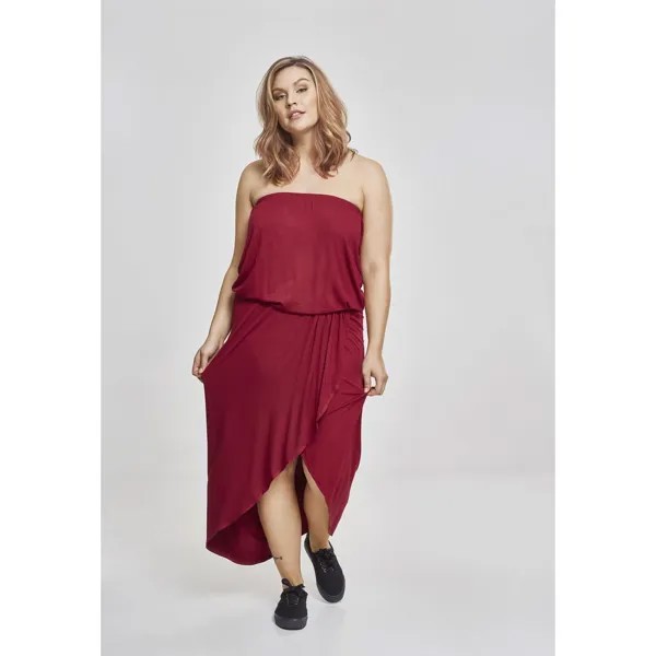 Платье Urban Classics Vicoe Bandeau Big, красный
