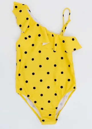 Желтый купальник в горошек Button Blue