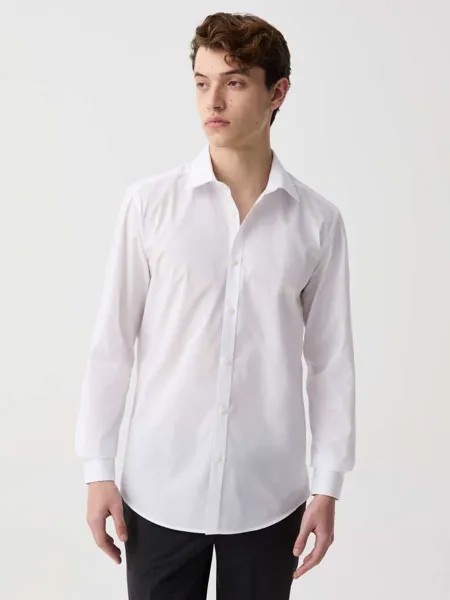 Однотонная рубашка узкого кроя Ovs, цвет optical white