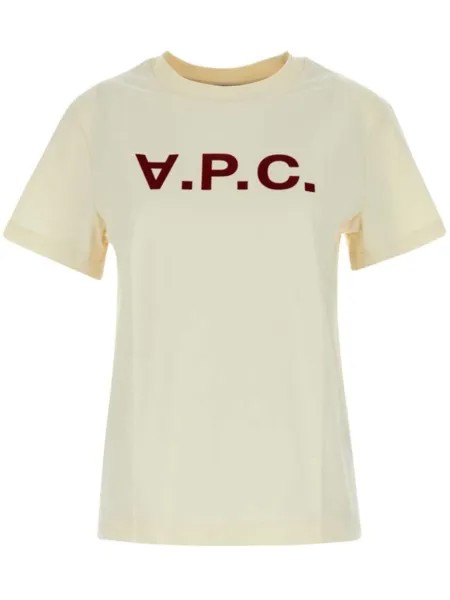 A.P.C. футболка с логотипом, нейтральный цвет