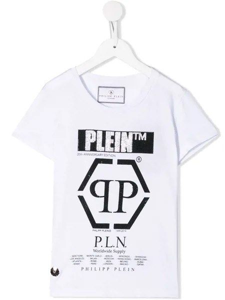 Philipp Plein Junior футболка с кристаллами