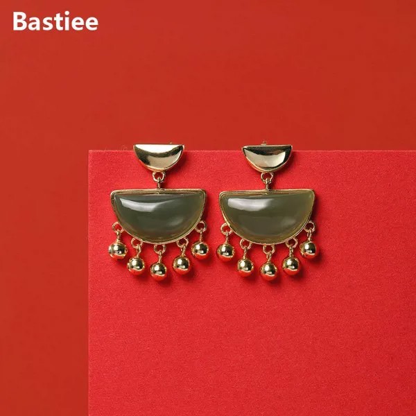 Bastiee китайские винтажные нефритовые серьги с кисточками для женщин антикварные ювелирные изделия из стерлингового серебра 925 пробы традици...