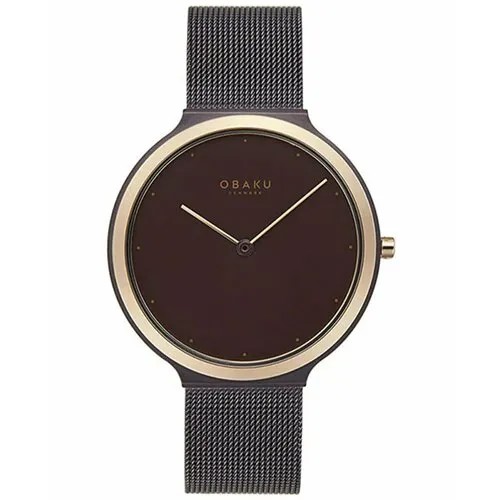 Наручные часы OBAKU, коричневый/золотистый