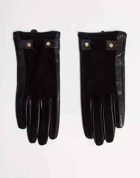 Перчатки из натуральной кожи Paul Costelloe-Черный