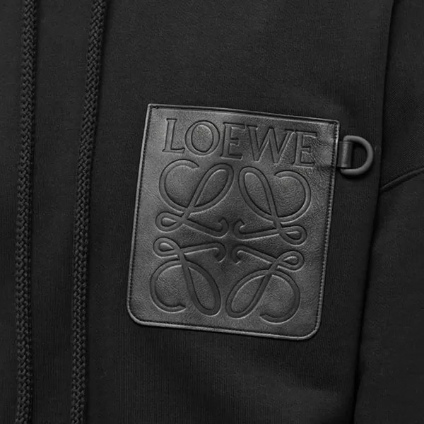 Толстовка с накладными карманами Loewe Anagram, черный