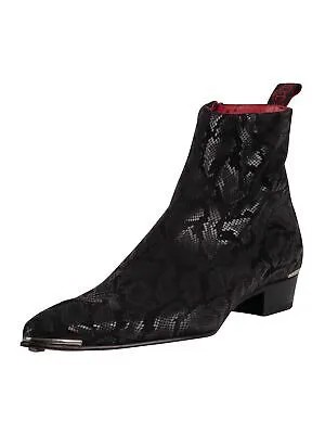 Мужские кожаные ботинки челси на молнии Jeffery West, черные