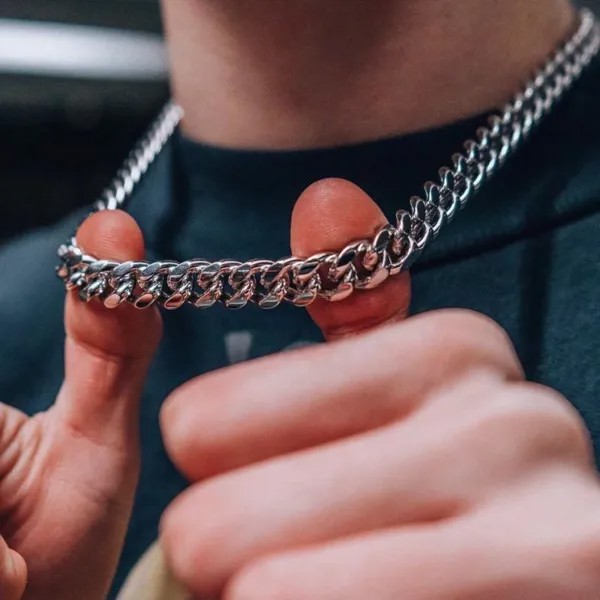 Стильные простые мужчины Twist Сплюсните Широкая цепь Ожерелье