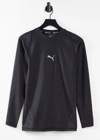 Черный лонгслив Puma Exo-Adapt-Черный цвет